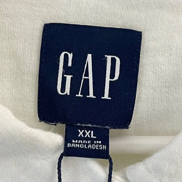 GAP White XXL Long-Sleeve Button-Up Shirt With Front Pockets For Women - Picture 5 of 12